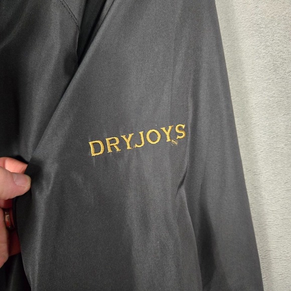 Vintage FootJoy dryjoys jacket Mens XL Black blue Windbreaker Full Zip lined - Picture 7 of 13